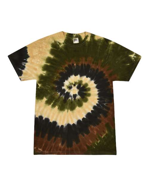 Colortone 1000 Unisex Multi-Color Tie-Dyed T-Shirt - Camo Swirl - front