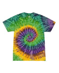 Colortone 1000 Unisex Multi-Color Tie-Dyed T-Shirt - Mardi Gras - front