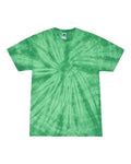 Colortone 1000 Unisex Multi-Color Tie-Dyed T-Shirt - Spider Kelly - front