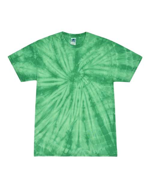 Colortone 1000 Unisex Multi-Color Tie-Dyed T-Shirt - Spider Kelly - front