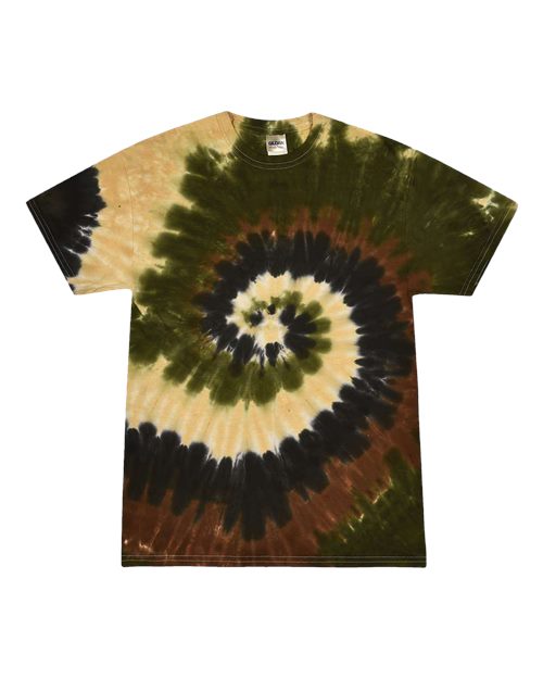 Colortone 1000Y Youth Multi-Color Tie-Dyed T-Shirt - Camo Swirl - front