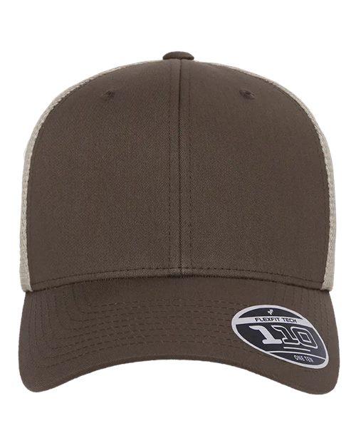 Flexfit 110M 110 Mesh-Back Cap - Brown/ Khaki - front