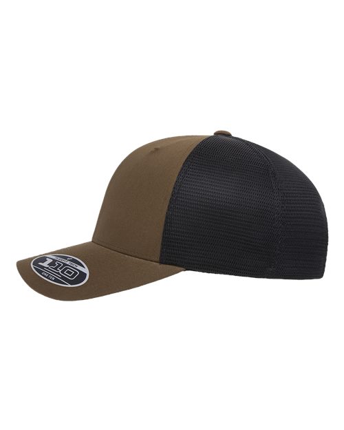 Flexfit 110M 110 Mesh-Back Cap - Coyote Brown/ Black - side