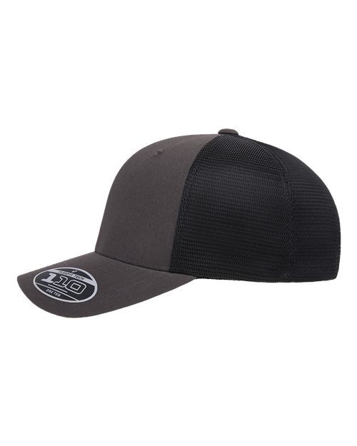 Flexfit 110M 110 Mesh-Back Cap - Charcoal/ Black - side