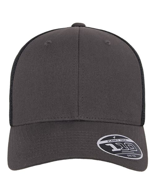 Flexfit 110M 110 Mesh-Back Cap - Charcoal/ Black - front