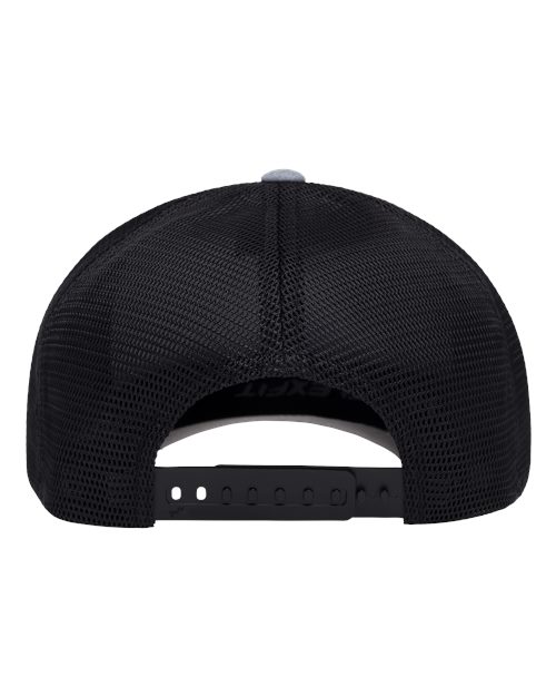 Flexfit 110M 110 Mesh-Back Cap - Heather Grey/ Black - back