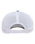 Flexfit 110M 110 Mesh-Back Cap - Heather Grey/ White - back