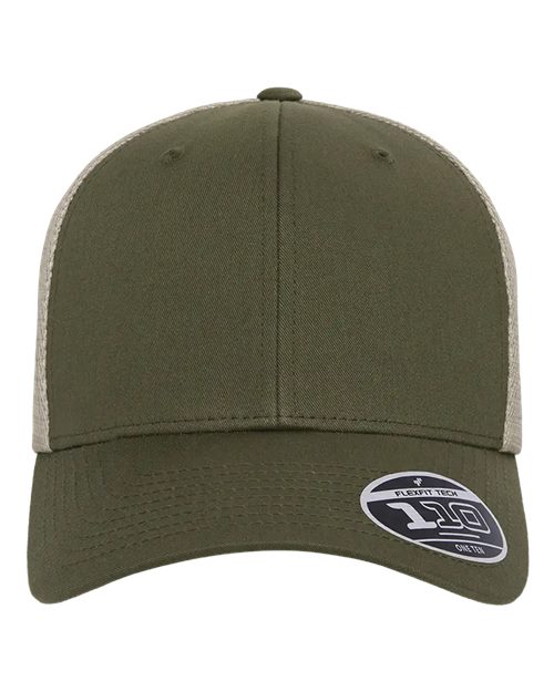 Flexfit 110M 110 Mesh-Back Cap - Olive/ Khaki - front
