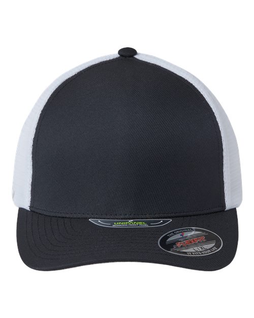 Flexfit 5511UP Unipanel Trucker Cap - Black/ White - front