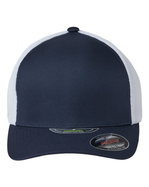 Flexfit 5511UP Unipanel Trucker Cap - True Navy/ White - front