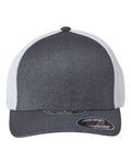 Flexfit 5511UP Unipanel Trucker Cap - Melange Dark Grey/ White - front