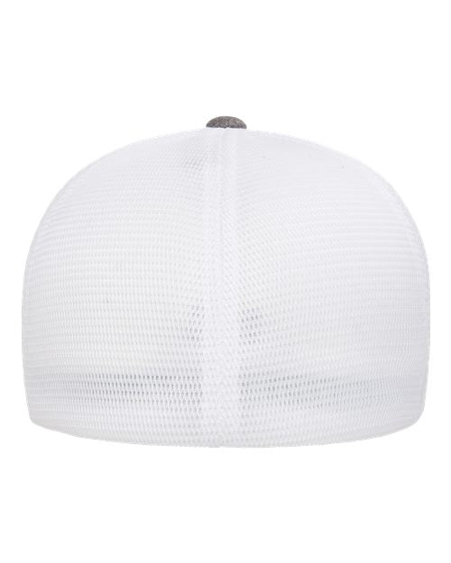 Flexfit 5511UP Unipanel Trucker Cap - Melange Heather/ White - back