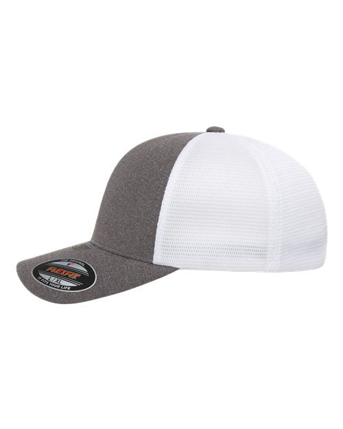 Flexfit 5511UP Unipanel Trucker Cap - Melange Heather/ White - side
