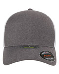 Flexfit 5511UP Unipanel Trucker Cap - Melange Heather/ White - front