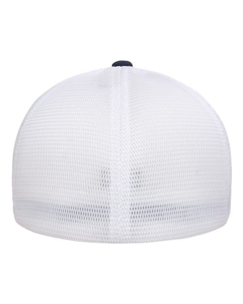 Flexfit 5511UP Unipanel Trucker Cap - Melange Navy/ White - back