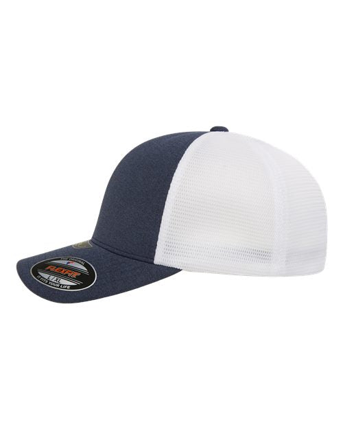 Flexfit 5511UP Unipanel Trucker Cap - Melange Navy/ White - side