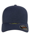 Flexfit 5511UP Unipanel Trucker Cap - Melange Navy/ White - front