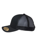 Yupoong 6606R Sustainable Retro Trucker Cap - Black - side