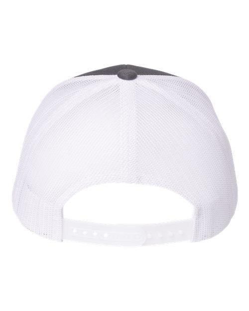 Yupoong 6606R Sustainable Retro Trucker Cap - Charcoal/ White - back