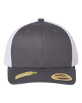 Yupoong 6606R Sustainable Retro Trucker Cap - Charcoal/ White - front