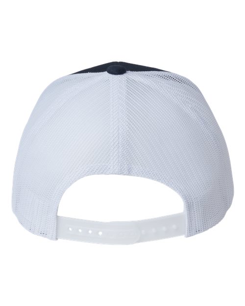 Yupoong 6606R Sustainable Retro Trucker Cap - Navy/ White - back