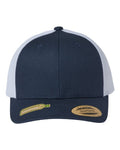 Yupoong 6606R Sustainable Retro Trucker Cap - Navy/ White - front