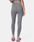 Champion CHP120 Women's Sport Soft Touch Leggings - Ebony Heather - model back
