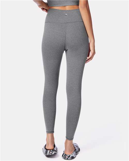 Champion CHP120 Women's Sport Soft Touch Leggings - Ebony Heather - model back