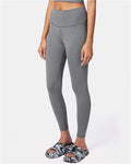 Champion CHP120 Women's Sport Soft Touch Leggings - Ebony Heather - model side