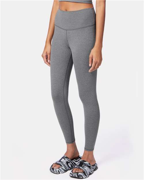 Champion CHP120 Women's Sport Soft Touch Leggings - Ebony Heather - model side