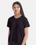Champion CHP130 Women's Sport Soft Touch T-Shirt - Black - model front