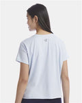 Champion CHP130 Women's Sport Soft Touch T-Shirt - Collage Blue - model back