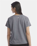 Champion CHP130 Women's Sport Soft Touch T-Shirt - Ebony Heather - model back