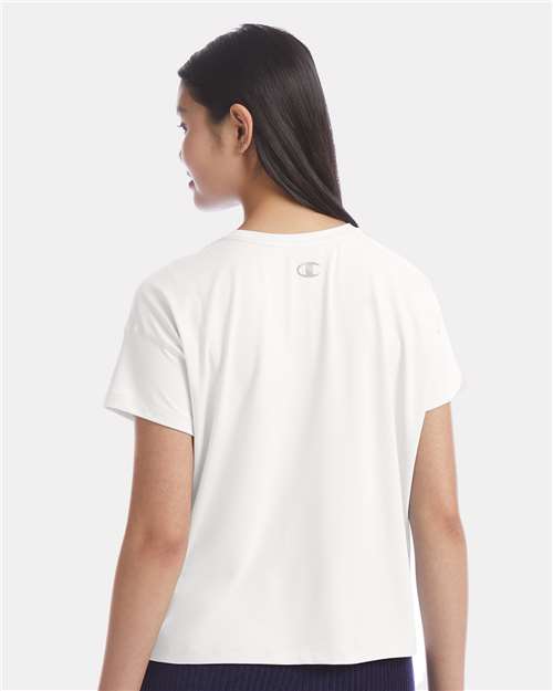 Champion CHP130 Women's Sport Soft Touch T-Shirt - White - model back