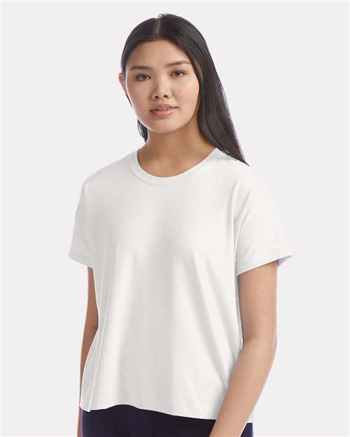 Champion CHP130 Women's Sport Soft Touch T-Shirt - White - model front