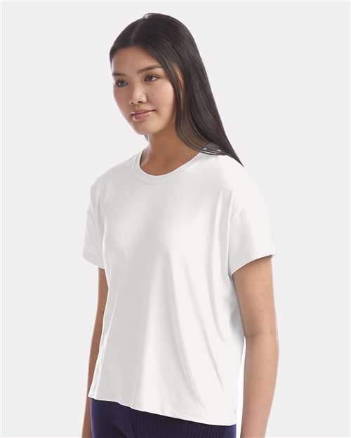 Champion CHP130 Women's Sport Soft Touch T-Shirt - White - model side