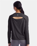 Champion CHP140 Women's Sport Soft Touch Long Sleeve T-Shirt - Black - model back