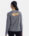 Champion CHP140 Women's Sport Soft Touch Long Sleeve T-Shirt - Ebony Heather - model back