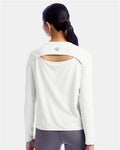 Champion CHP140 Women's Sport Soft Touch Long Sleeve T-Shirt - White - model back