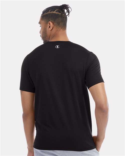 Champion CHP160 Unisex Sport T-Shirt - Black - model back