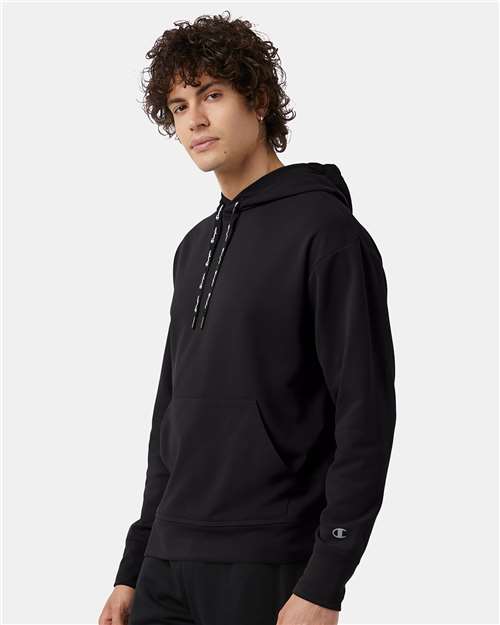 Champion CHP180 Unisex Sport Hooded Sweatshirt - Black - model side