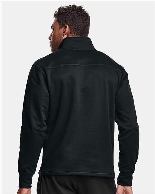Champion CHP190 Unisex Sport Quarter-Zip Pullover - Black - model back