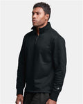 Champion CHP190 Unisex Sport Quarter-Zip Pullover - Black - model side