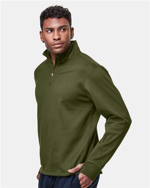 Champion CHP190 Unisex Sport Quarter-Zip Pullover - Fresh Olive - model side