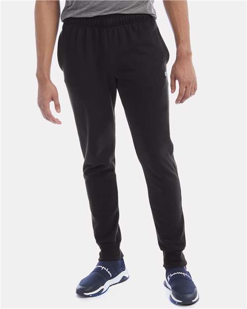 Champion P930 Powerblend Fleece Joggers - Black - model front
