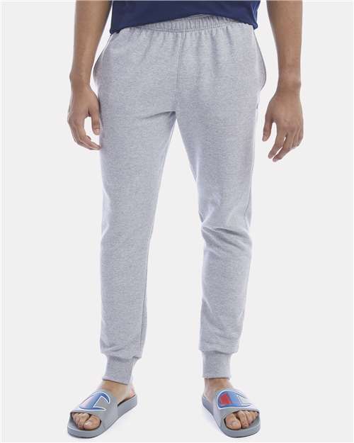 Champion P930 Powerblend Fleece Joggers - Light Steel - model front