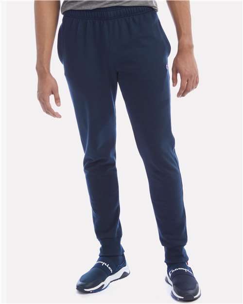 Champion P930 Powerblend Fleece Joggers - Navy - model front