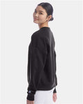 Champion SL650 Women's Powerblend Crewneck Sweatshirt - Black - model side