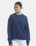 Champion SL650 Women's Powerblend Crewneck Sweatshirt - Late Night Blue - model front