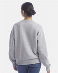 Champion SL650 Women's Powerblend Crewneck Sweatshirt - Light Steel - model back